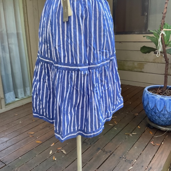 NWT J. Crew blue and white stripe skirt - Picture 6 of 7